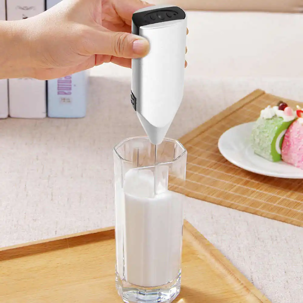1Pc Handheld Milk Frother Wand Electric Coffee Frother and Foam