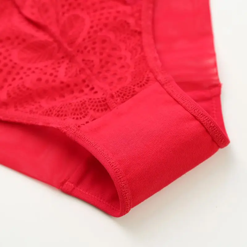 Factory Wholesale Red Lace Push Up Bra Brief Sets Woman Underwear Panty