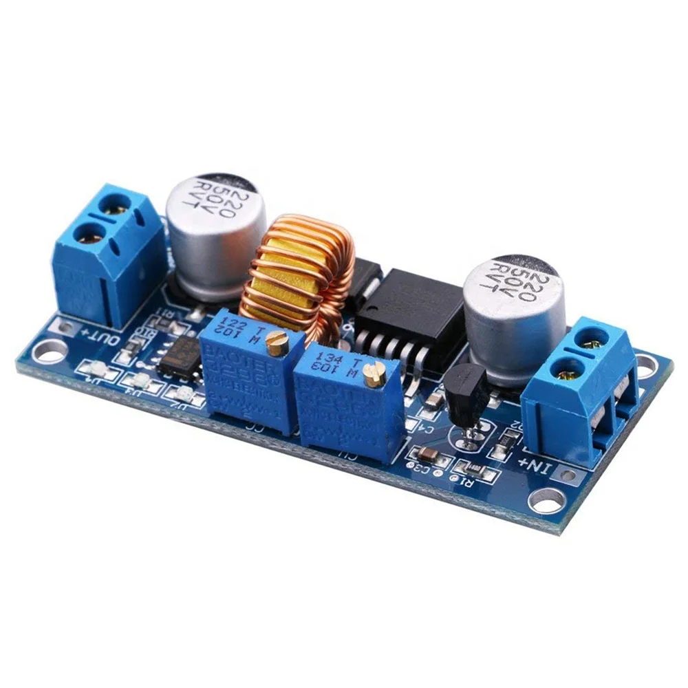 DZS Elec DC-DC Step-Down Constant Current Regulator Module 4-38v Input to  1.25-36v Output Adjustable Large Power 5A 75W Converter for Charging or LED