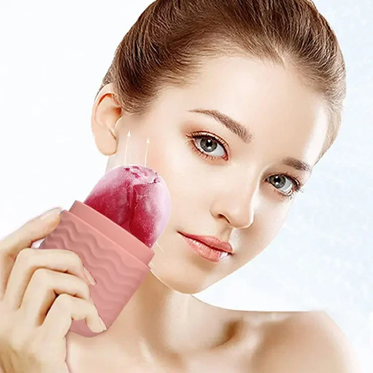 Molde de cubo brillante, rodillo de hielo, masajeador facial, belleza  Facial, herramientas para el cuidado de la piel, cubo Facial de hielo,  molde de