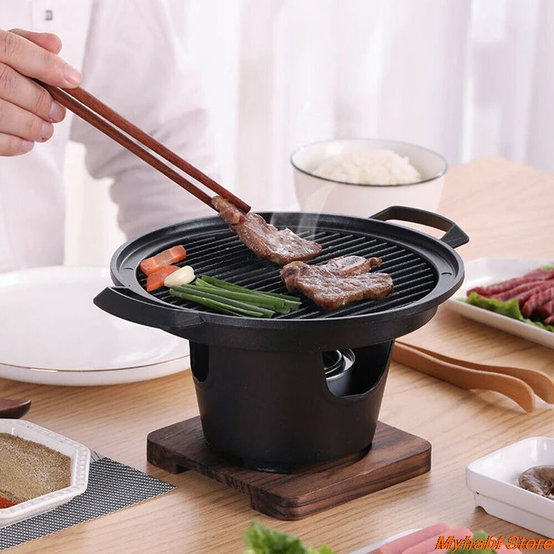 Mini Parrilla De Barbacoa Japonesa,Estufa De Alcohol Para Una  Persona,Parrilla De Barbacoa Sin Humo Para El Hogar,Placa De Horno Al Aire  Libre Para Barbacoa,Utensilios Para Asar Carne - Buy Parrilla De  Barbacoa,Parrilla