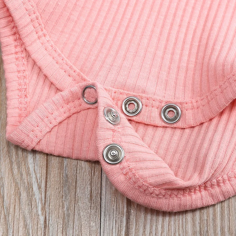 Оптовая продажа из хлопчатобумажной ткани в рубчик Детские ползунки и низ и шорты комплект из 2 предметов, комплекты одежды