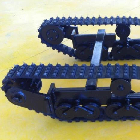 Small Rubber Track System with Intelligent Chassis  for Grass Mower Chassis Wheels