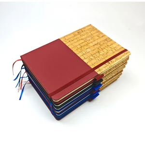 N929 A5 Hardcover E-friendly Notebook with Cork Cover Thread Sewing Binding 96 Sheets-Able Brand