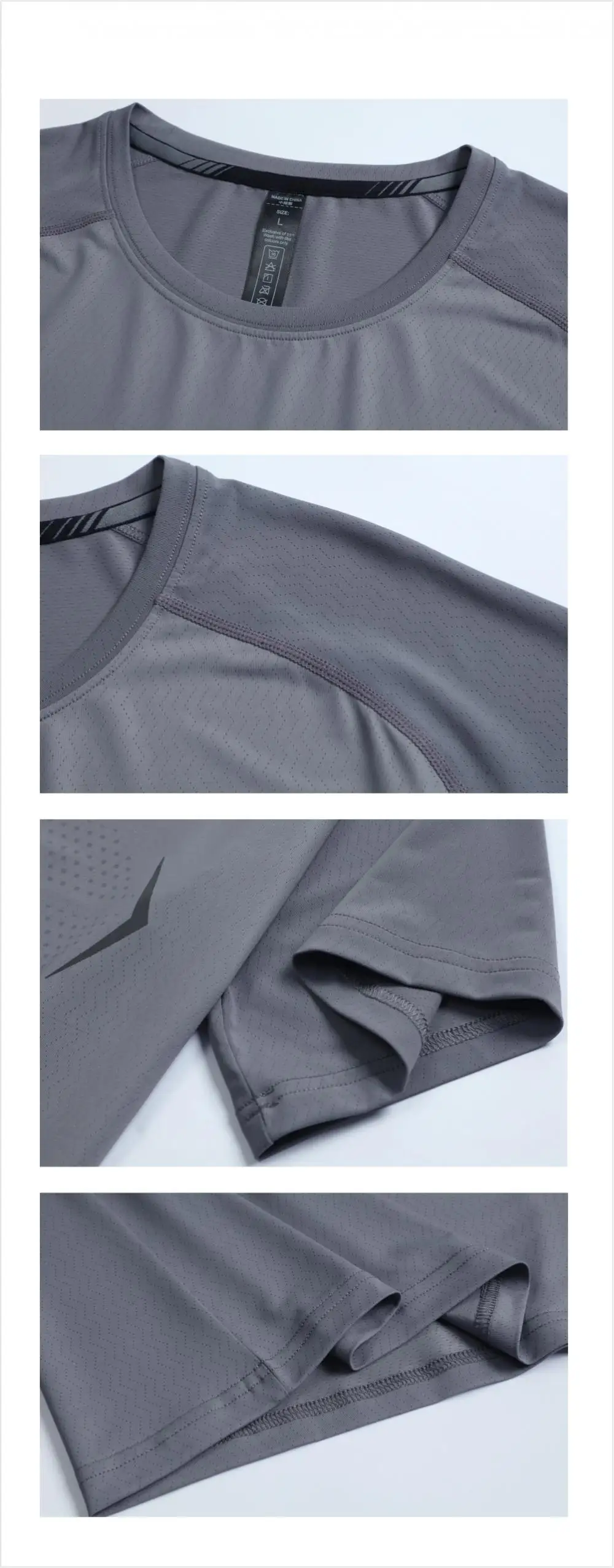 Wholesale Printing Blank Polyester Dryfit Fitness Sports T-shirts Without Logos Gym T Shirt Tops Running Men's Sports T-shirt
