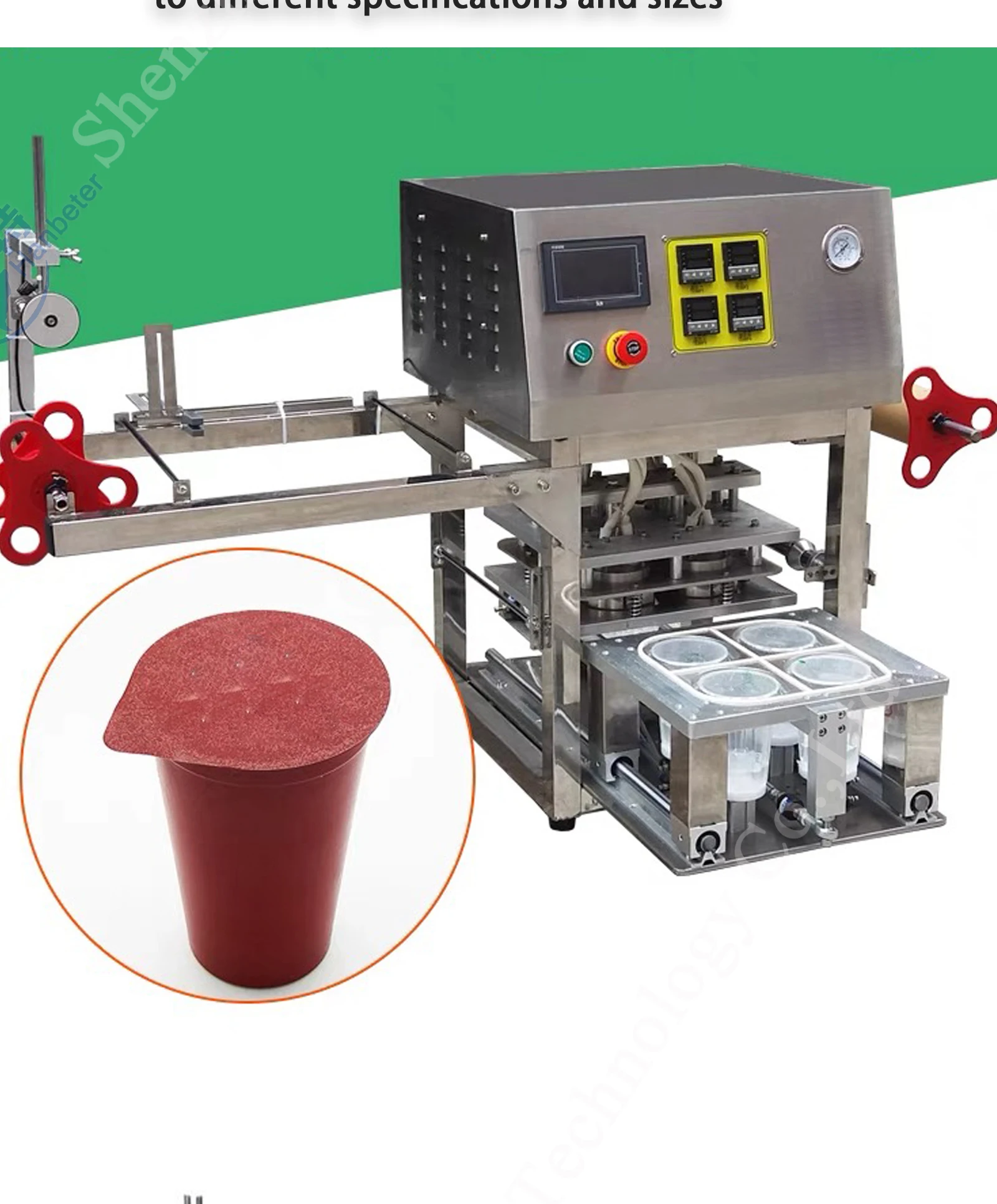 4 Position Ms1 Semiautomatic Rotary Yogurt Sauce Jam Cup Precut