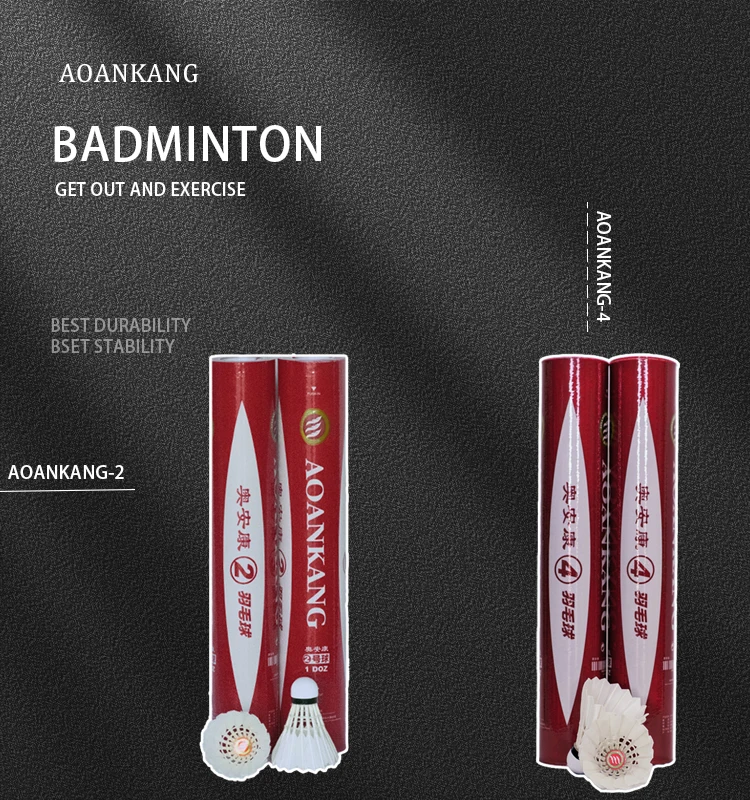 Wholesale Price Customized Goose Feather High Quality Outdoor Durable  Badminton Shuttlecock