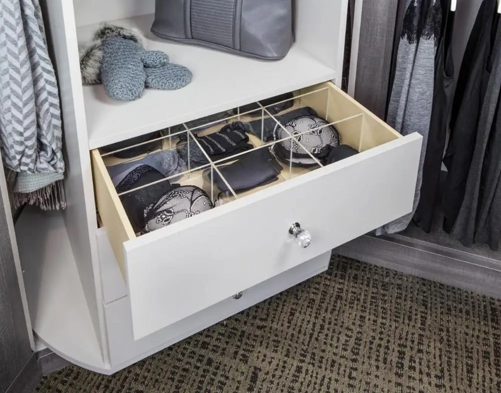 Walk in Wardrobe Closet With Rotating Shoe Rack in Amoires Design