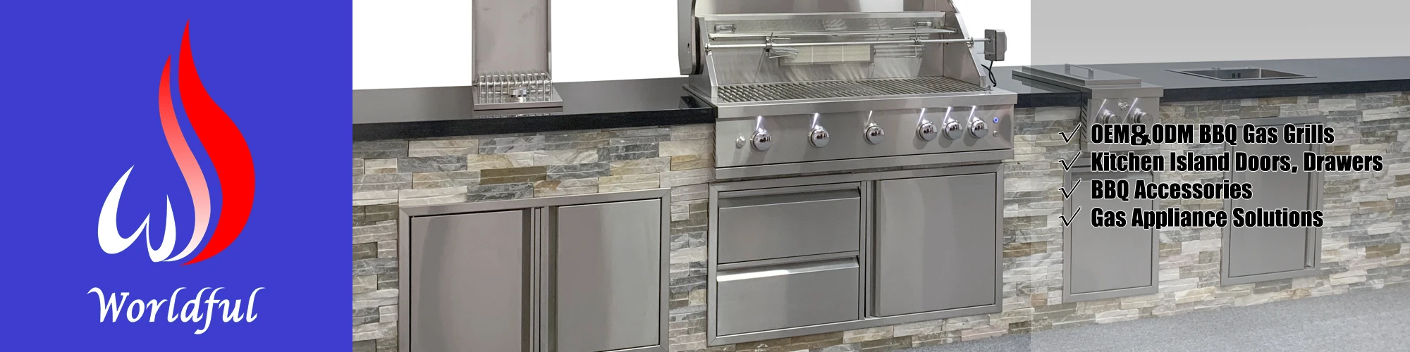 Mini Outdoor Kitchen BBQ Grill Cabinets Islands Heavy Duty 304 ...