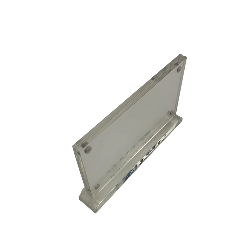 Customize clear Restaurant Buffet Tag Holder Acrylic Plexiglass Magnetic Price Tag Holder Pop Label Bakery Price Tag Holder