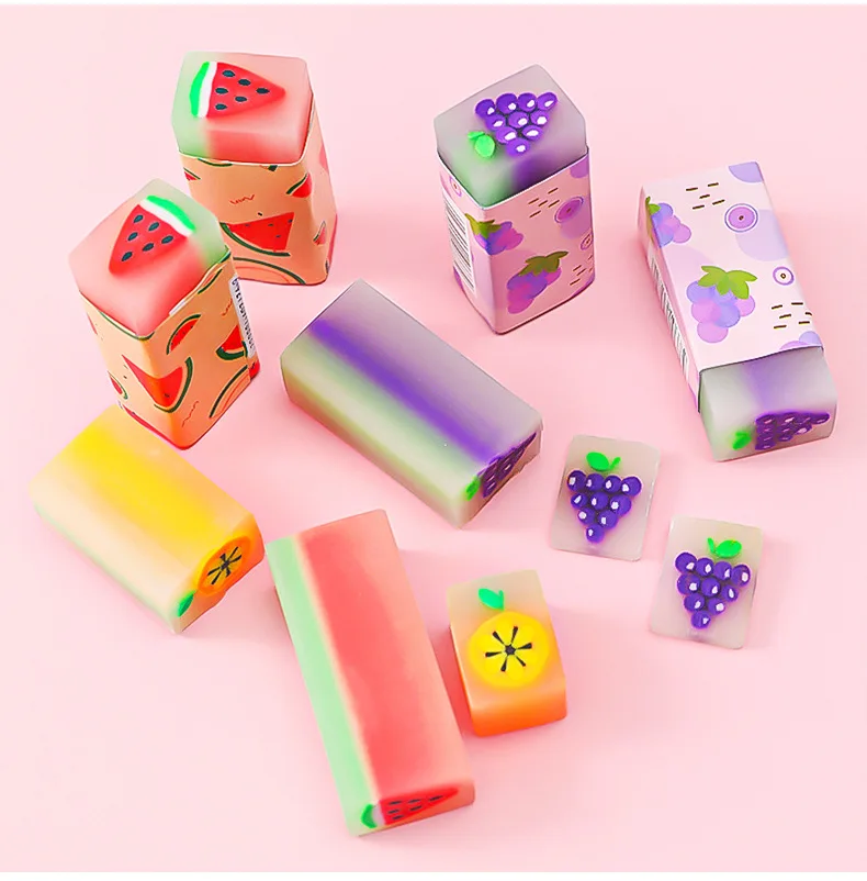热卖2b创意水果橡皮擦卡通可爱橡皮擦儿童礼品学校文具办公用品