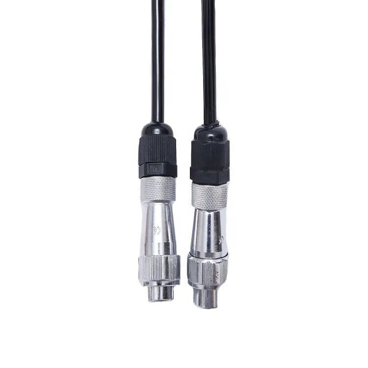 Waterproof metal head electrical aviation plug 7 pin trailer cable 7 core trailer cable spiral cable for truck and trailer