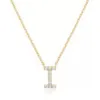 Collana con zirconi lettera i t14479