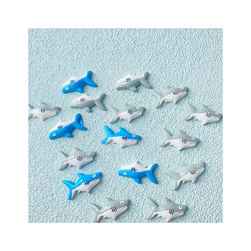 Crafans Resin Shark Cabochons - 20Pcs Flat Back Cyan Marine Animal Beads For Jewelry Making - View #6