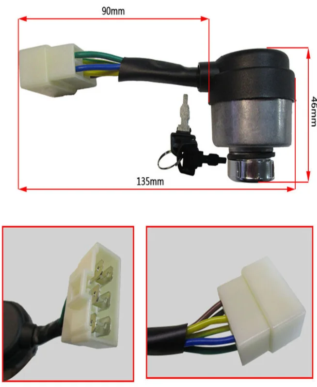 thumbnail image 2 of Sigma New Portable Gas Generator 6-Wire Ignition Key Switch With 2 Keys 3 Positions MPN 398439 2 of 6