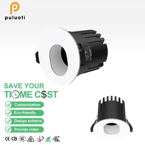 Modern 15W Recessed Ceiling LED Spot Light High Brightness 75mm Elliptical White Aluminum Wall Washer for Home Hotel Indoor