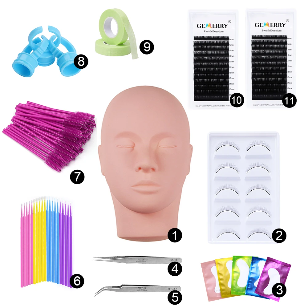 Профессиональный инструмент для наращивания ресниц Wimpern, портативный Тренировочный Набор для наращивания ресниц, Тренировочный Набор для наращивания ресниц