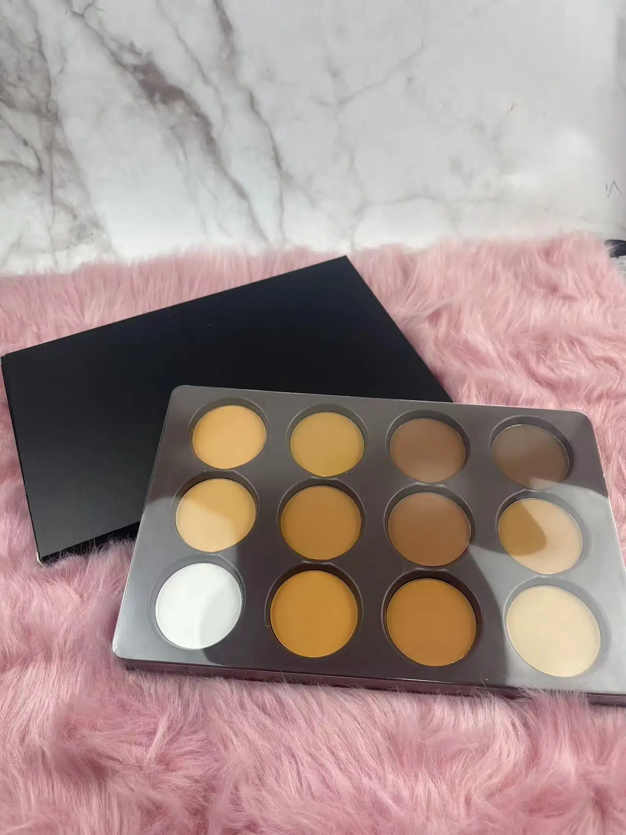 Палитра матовых прессованных порошков для макияжа лица, 16 цветов