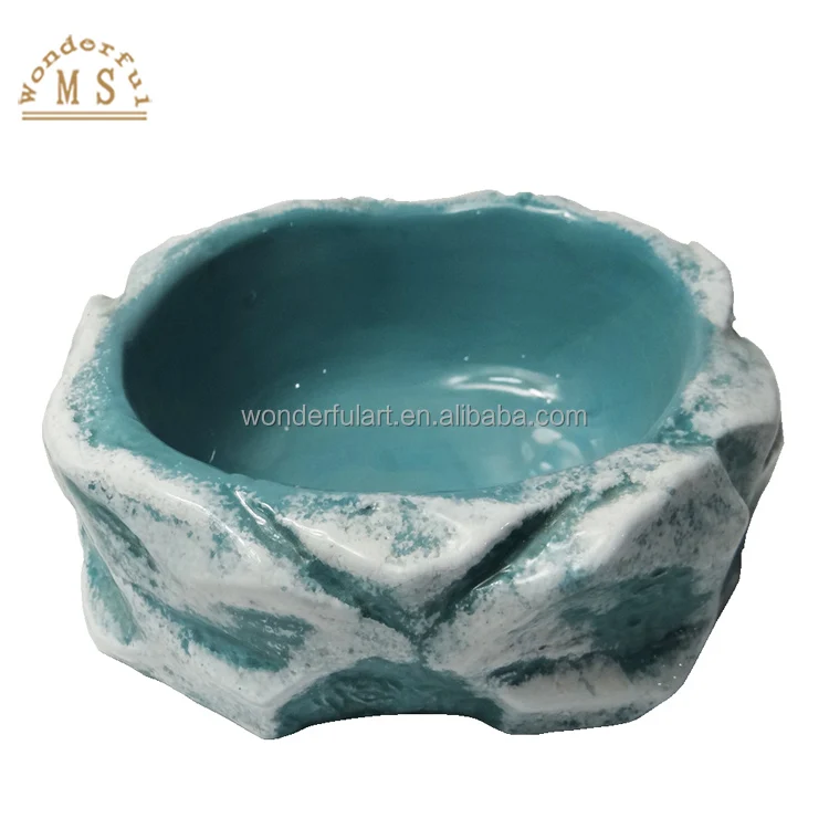 Best sales different special imitation limestone shape environmental durable ceramic porcelain pet cat/dog food feeder bowl