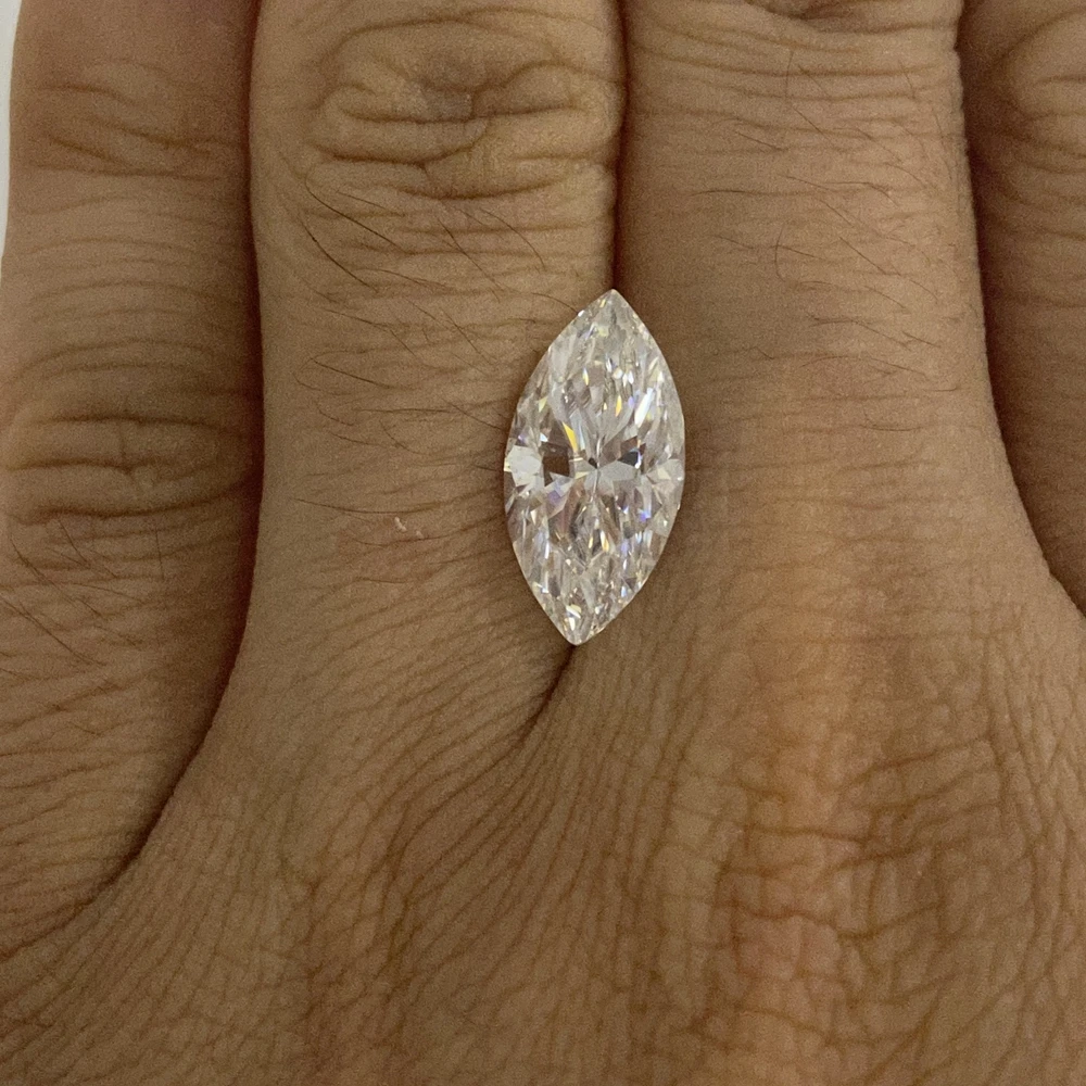 Lab Grown Moissanite Big Size 18x8mm 5cts VVS1 Marquise Cut Loose Moissanite Stone