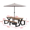 Black 180 set-with umbrella