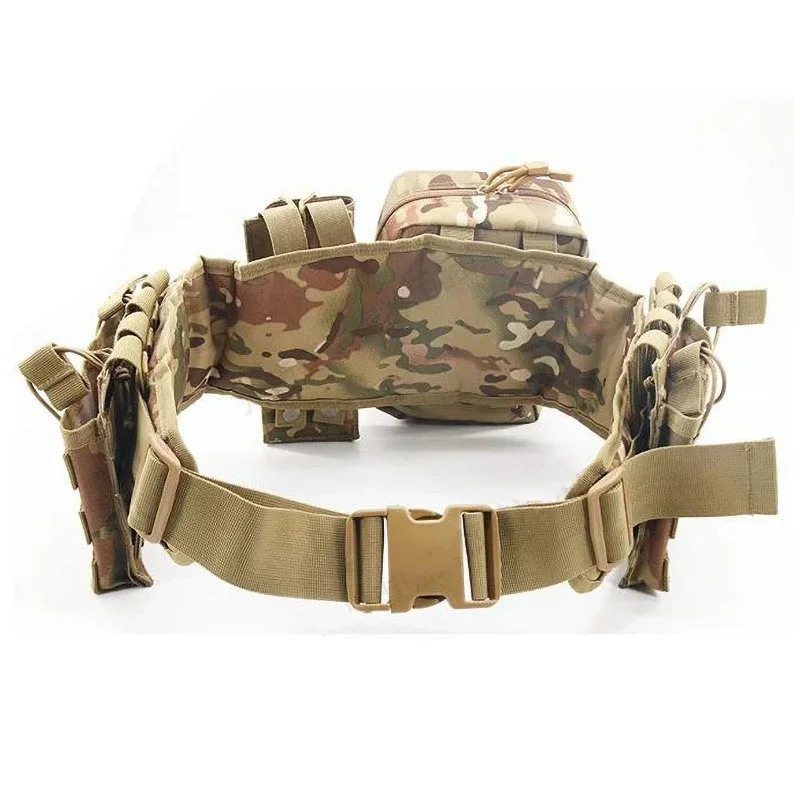 Adjustable Outdoor Quick-release Buckle Outdoor Waist Wrap Camouflage Tactical Belt Set Multi-functional Belts Accessory Bag