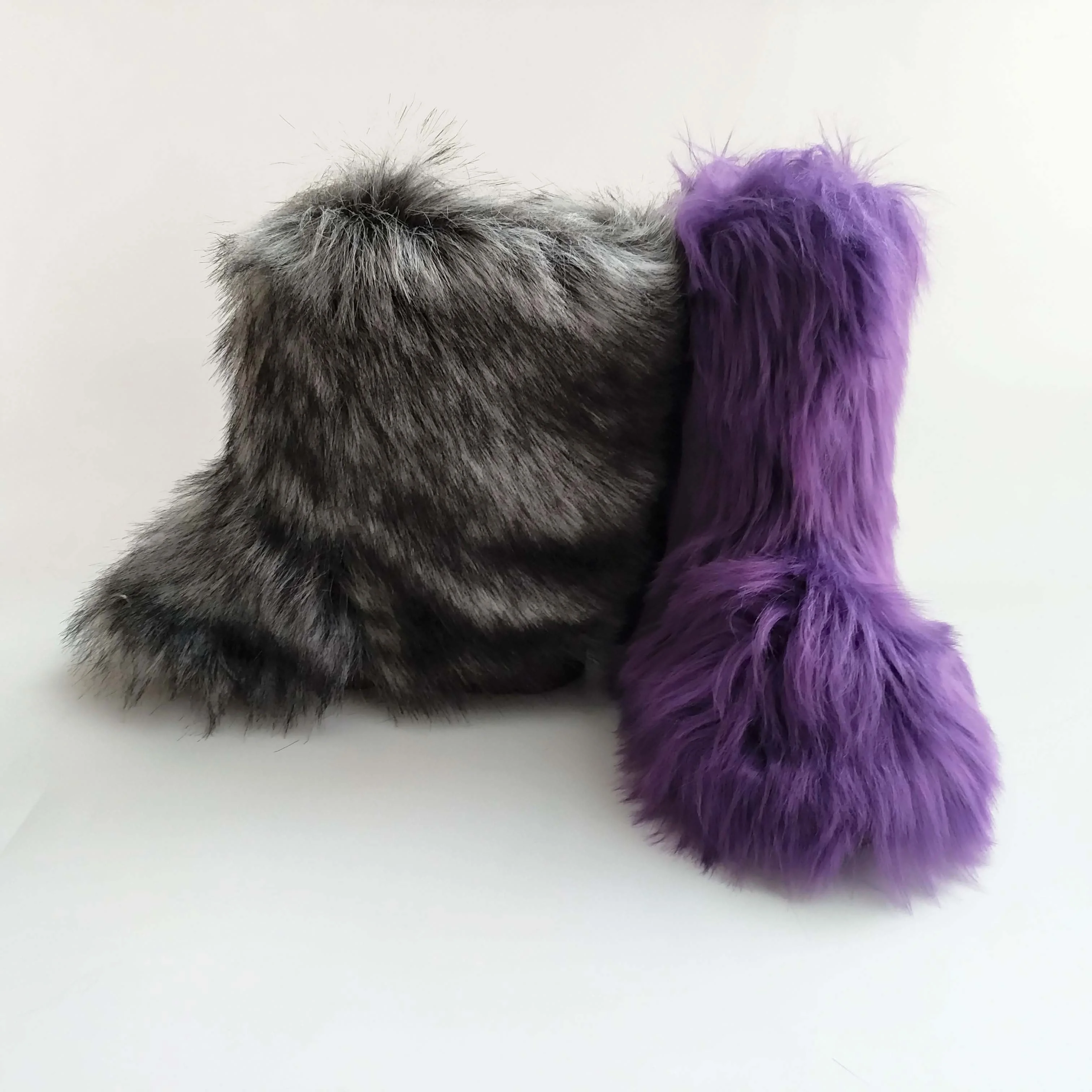 Зимние теплые сапоги из искусственного меха для женщин, 2021