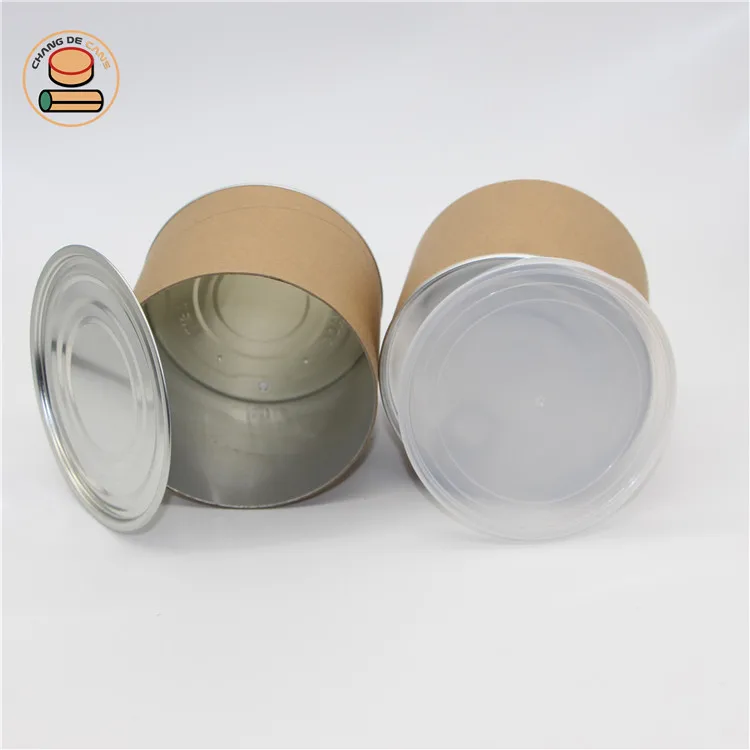 Recycled Round Carton Paper Packaging Boxes for Food Snacks Powder Round Box Packaging Paper Food Can Cardboard Tube Packaging