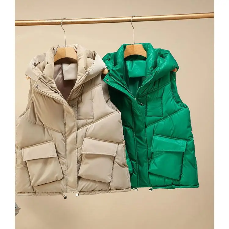 ★韓国人気★Rest & Recreation★SHORT DOWN VEST DayStar Apparel 740 One Pocket Button Unisex Vest (12 Pack