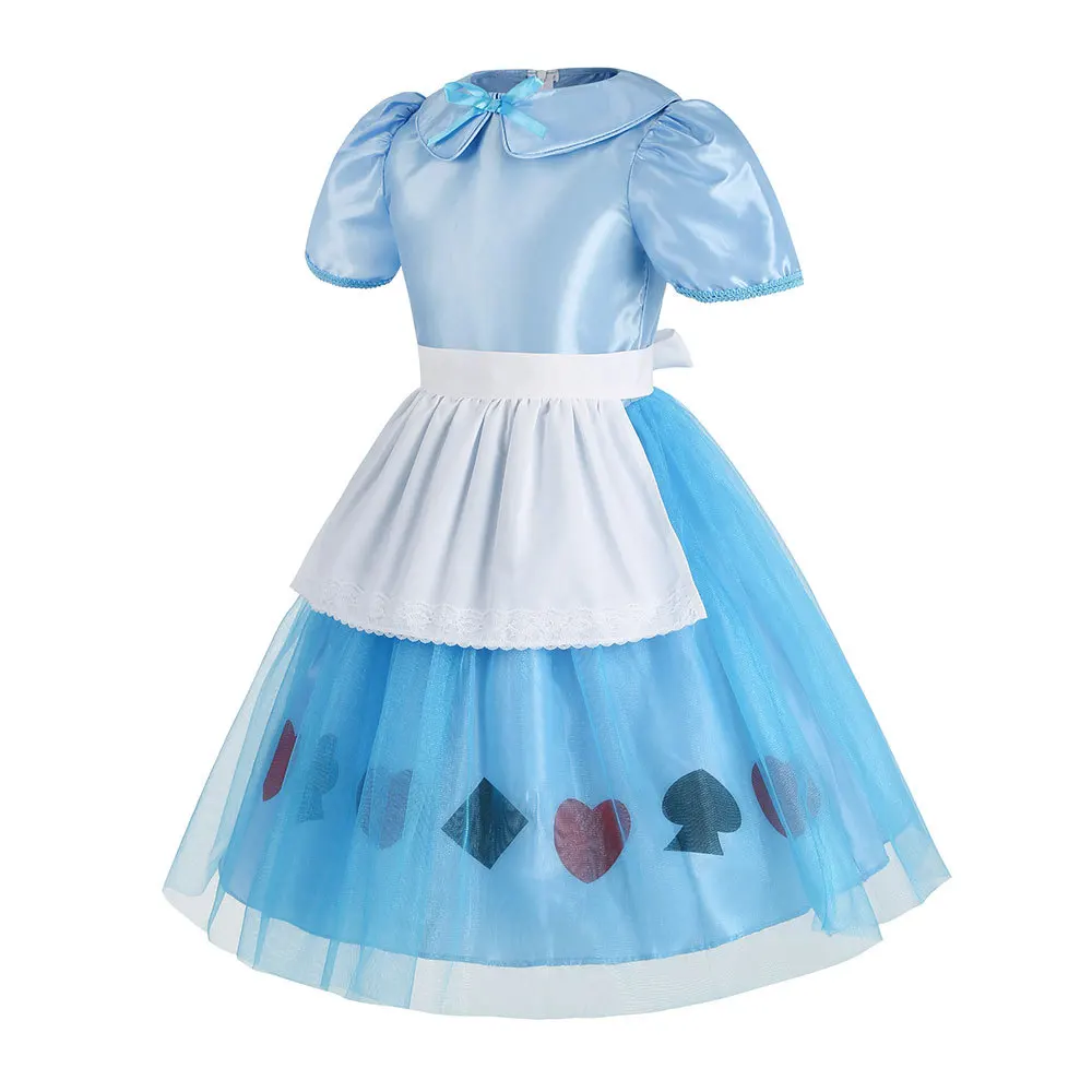 blue bridal shower dress guest White & Light Blue Alice Dress by Classic Whimsy - Girls Dresses