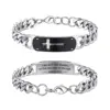 Bracelet croix courbée gravée Matth