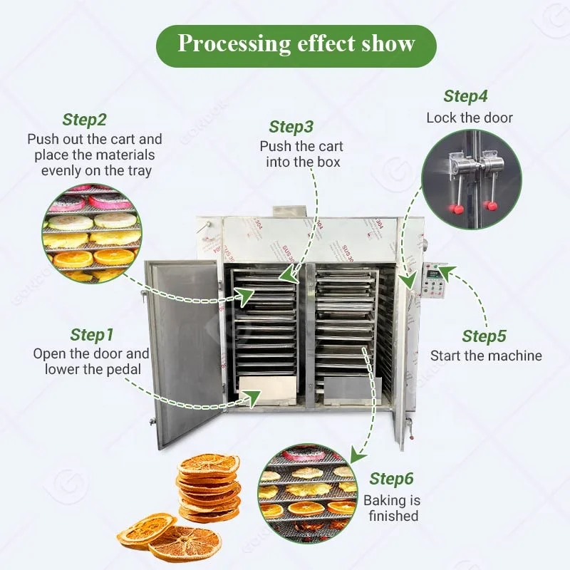 Automatic Circulation Fan Commercial Stainless Steal Dehydrate Chilli Fish New Food Smoker Dehydrator Machine for Spice