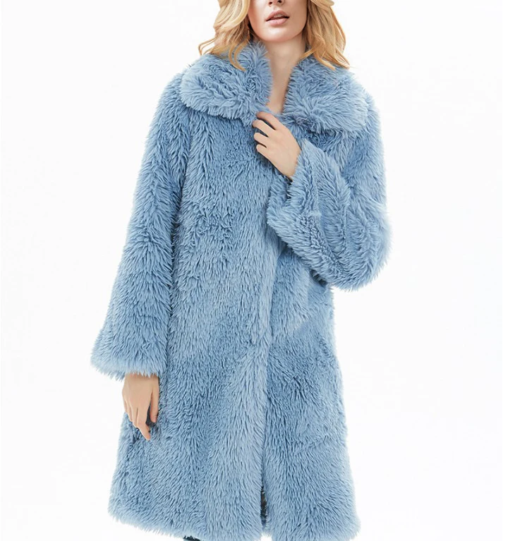 LIYT Womens Fashion Winter Faux Fur Coat Overcoat
