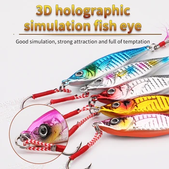 7g-60g Silicone Treble Hook 3D Eyes Artificial Hard Bait Bottom Baits for Snapper Bass & Carp-River/Lake/Ocean Fishing – Soft Lure – view 3