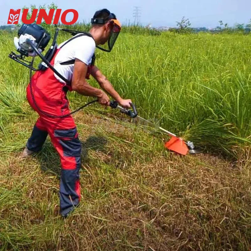 Four Stroke Knapsack Gasoline Lawn Mower High Productivity