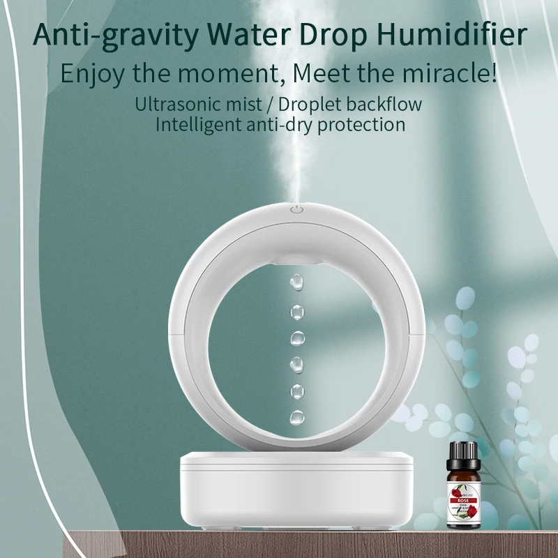 OEMロゴデスクトップリング反重力加湿器水滴反重力加湿器