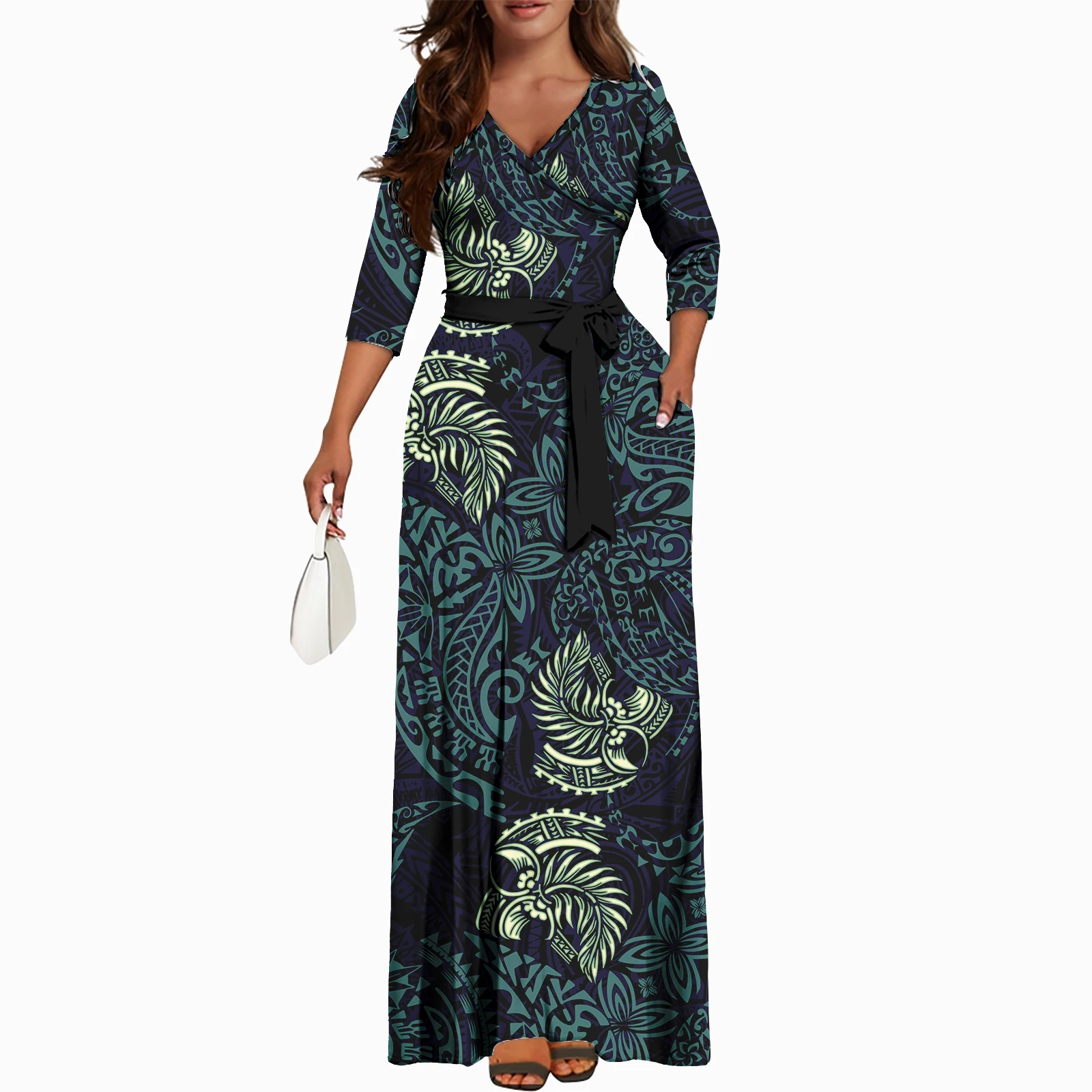 slim fit dress slacks Peyton Wrap Dress main image 0
