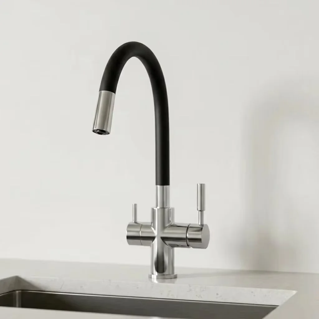 Installed Kitchen Application Kitchen installation with filtered water outlet