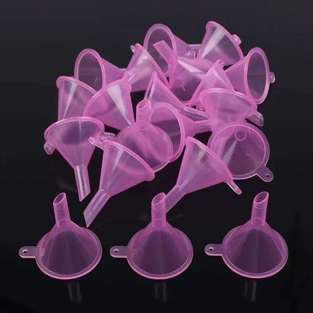 10pcs/set Mini Small Plastic Funnel For Perfume Liquid Oil Electronic Cigarette Vape