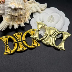 Designer Brand Letter Alloy Brooch New Style Simple Temperament Light Luxury Unisex Shirt Suit Accessories Gift Party