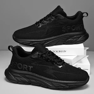 2026 Men's Sports Running Shoes Breathable Comfortable Soft Soled Mesh Lining Lace-Up Closure Sporty Style for Winter Spring