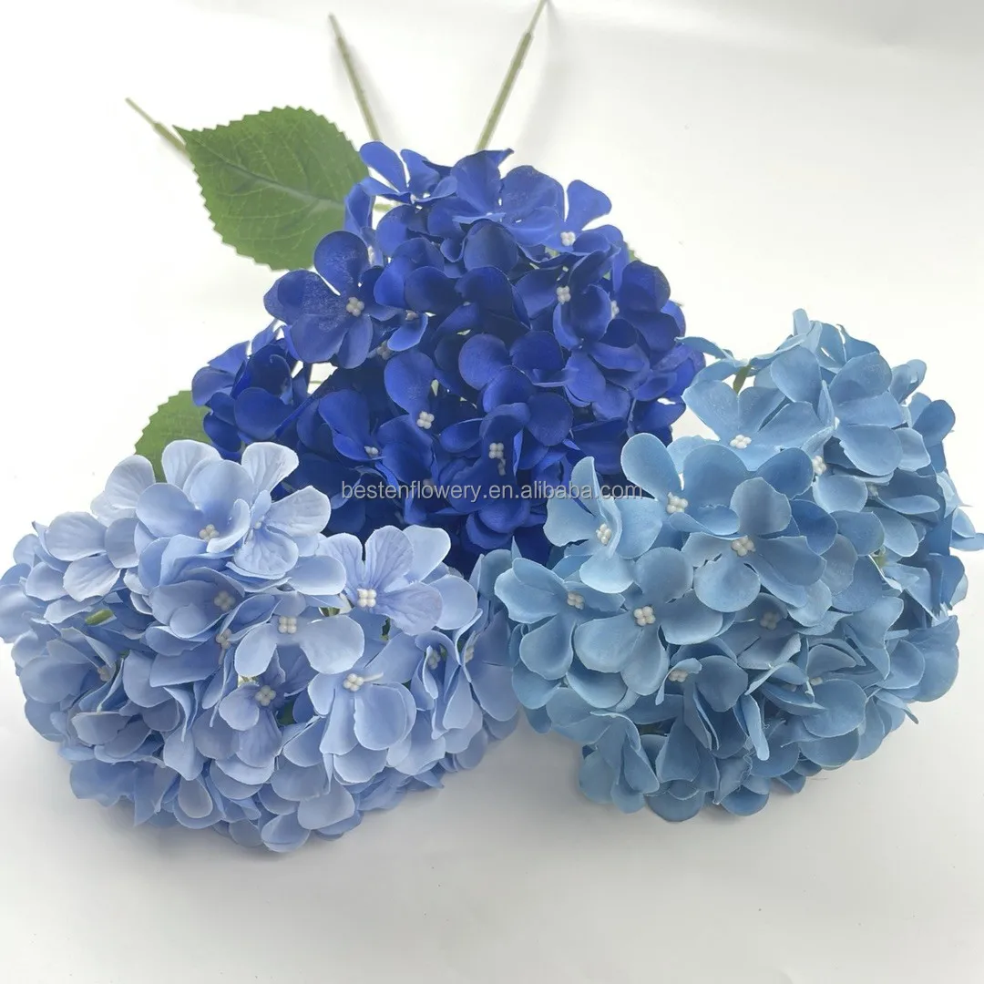 Wholesale Single Stem Silk Flowers Artificial Hydrangea Flower Bulk For Wedding Decoration Buy