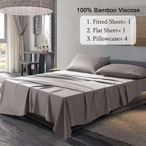 BSCI Factory 100% Bamboo Bedsheets Bedding Set Bed Cover Duvet Cover and Pillow case
