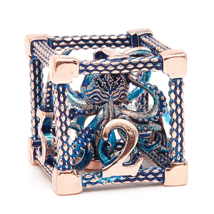 Набор полых металлических игральных костей DND 7 шт. многогранные кости подземелья и кости драконы