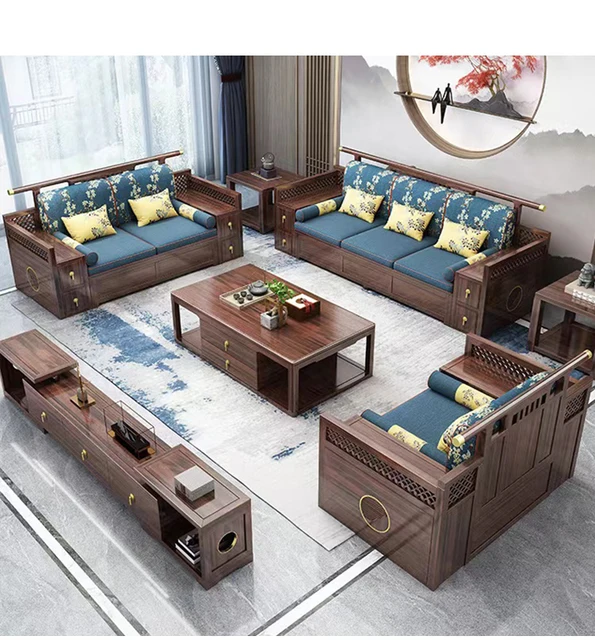 Wooden designer sofa set discount