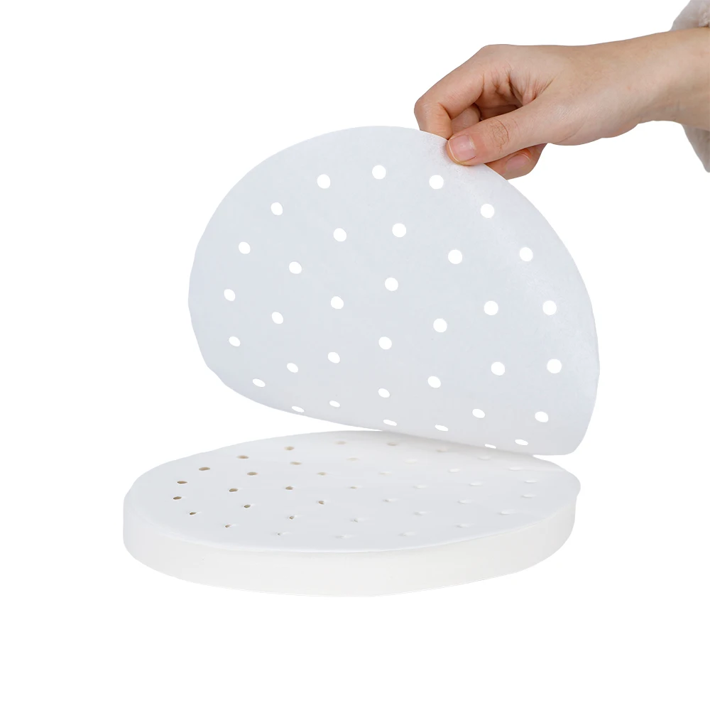 Manufacturer round small hole steaming silicone coated steamer dim sum paper steamer paper