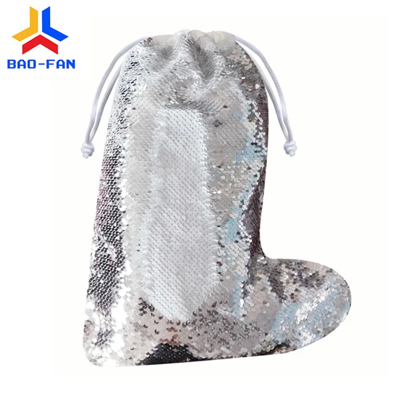 Hot sale sublimation glitter magic Sequin christmas stocking