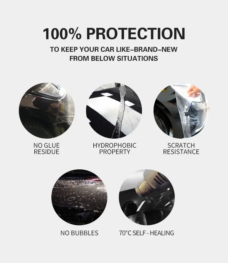 Anti Yellowing Anti Scratch Auto Body Wrap Hpm8 Selfhealing Clear Self