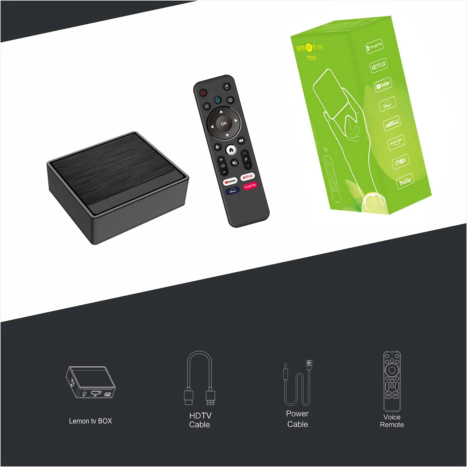Lemon TV Mini H618 スマートテレビボックス Android 12 4K HDR 60FPS