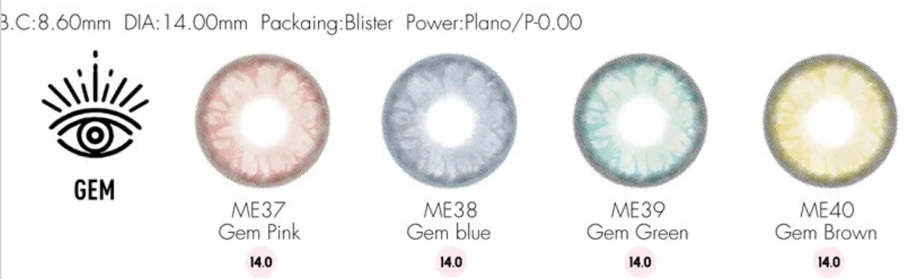 Новое поступление контактные линзы Gem Blue красочные косметические оптовая продажа